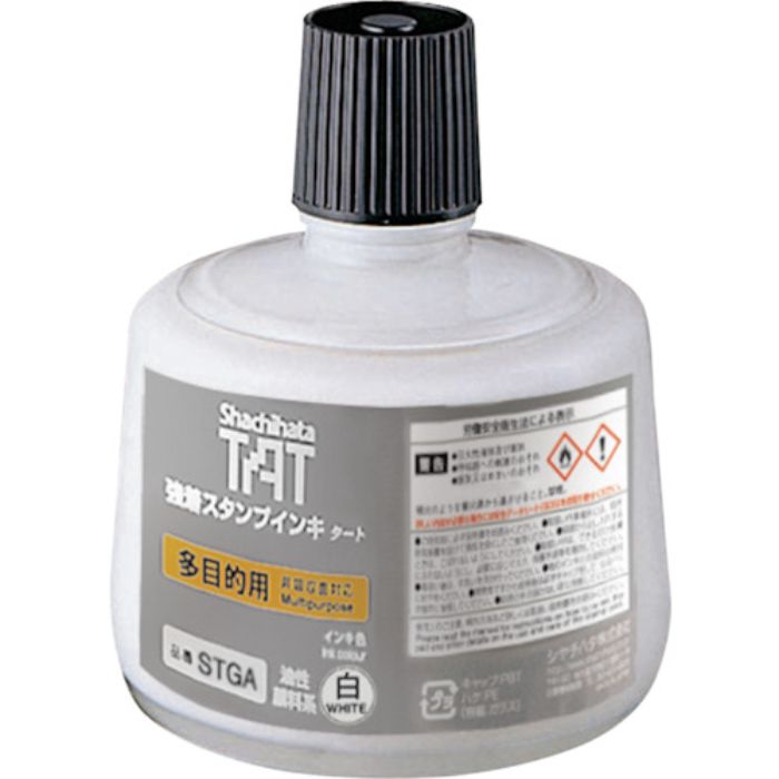 シヤチハタ 強着スタンプインキ タート多目的用 大瓶 白(Tcode:3459987)
