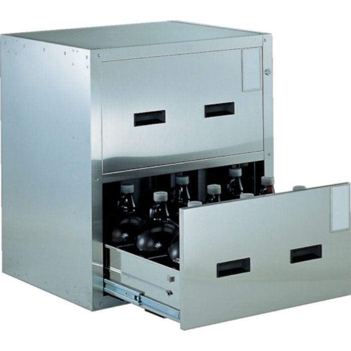 TRUSCO 耐震薬品庫 705X600XH800 2段引出型(Tcode:5115621)