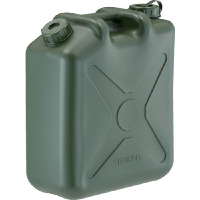TRUSCO 両口ポリタンク(扁平缶)ノズル無し 20L OD色(Tcode:2065151)