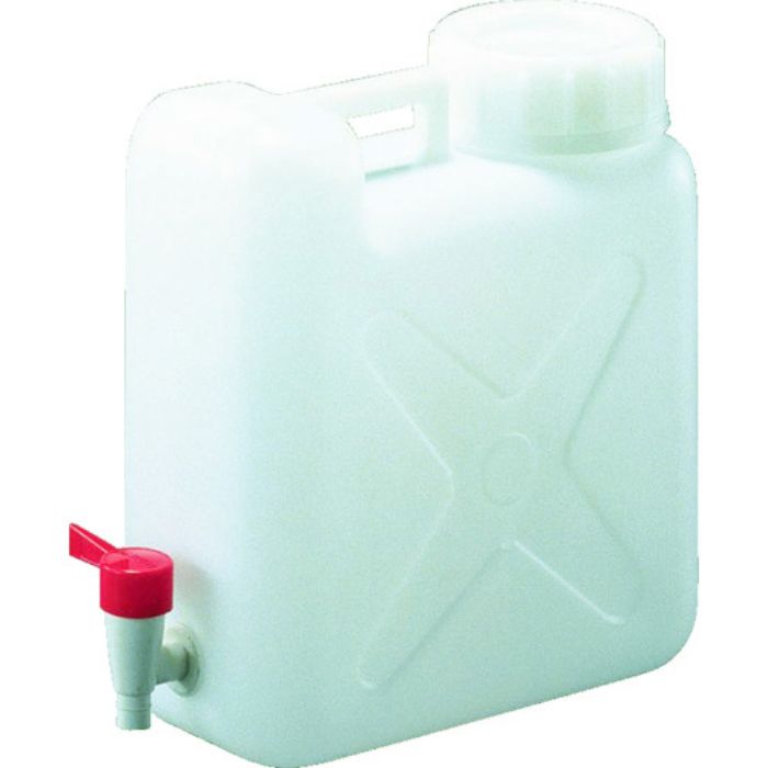 TRUSCO ポリタンク(扁平缶) 広口ケミカルコック パッキン付タイプ 10L(Tcode:3559866)