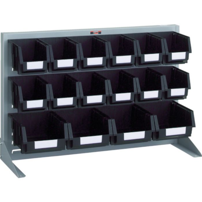 TRUSCO 導電性パネルコンテナラック 卓上型 コンテナ中X12 大X4 銀(Tcode:3526658)