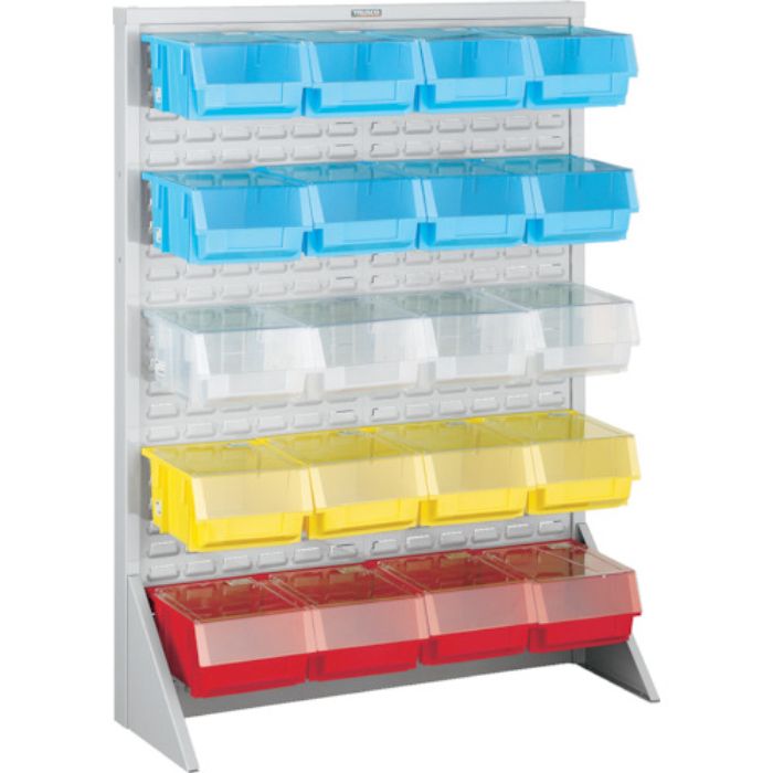 TRUSCO パネルコンテナラック 910X320XH1240 大X20 フタ付(Tcode:2639148)