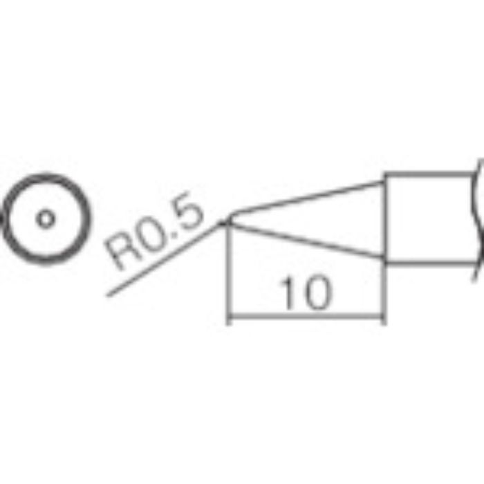 白光 こて先 0.5B型(Tcode:2985420)