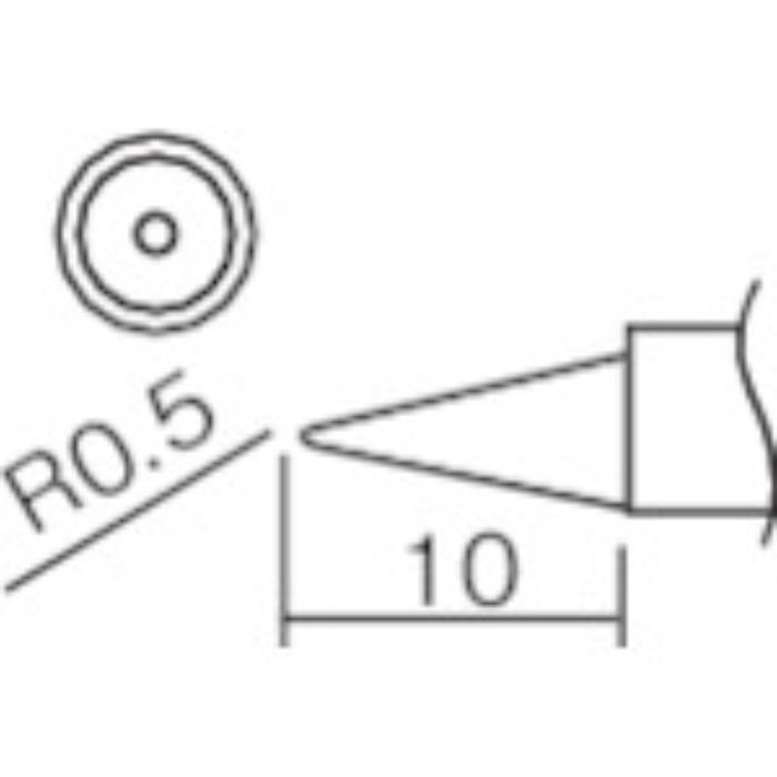 白光 こて先 0.5B型(Z)(Tcode:2945827)