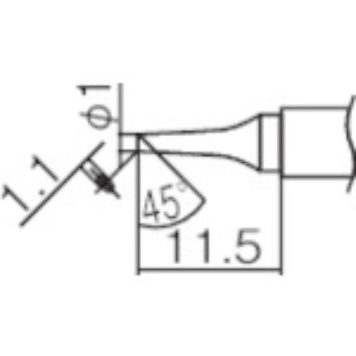白光 こて先 1BC型 面のみ(Tcode:2945690)