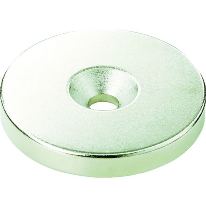 TRUSCO ネオジム丸径磁石 皿ネジ穴付 外径18mm×4mm M4 1個入(Tcode:1156911)