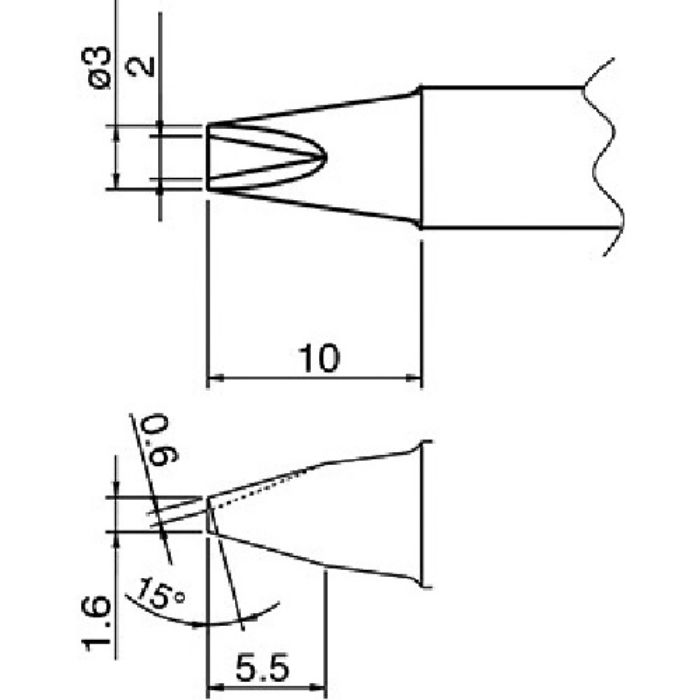白光 コテ先 溝付(Tcode:8356888)