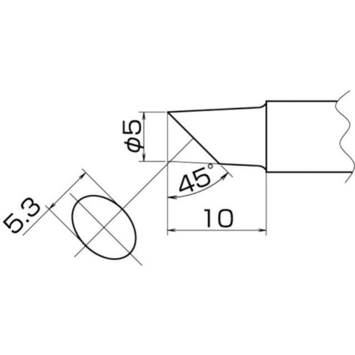 白光 こて先 5C型(Tcode:4004001)