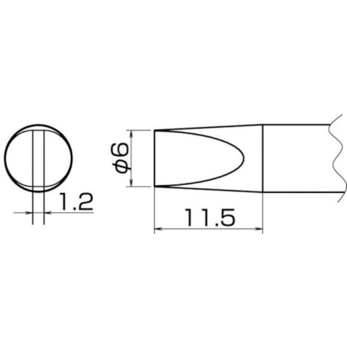 白光 こて先 6D型(Tcode:4004043)