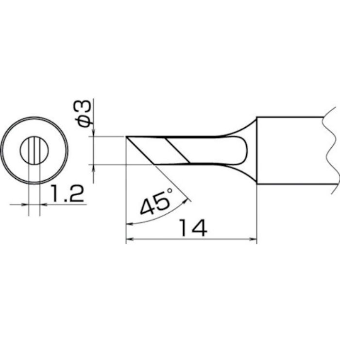 白光 こて先 KU型(Tcode:4004078)