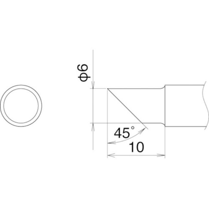 白光 こて先 6C型(Tcode:4004132)