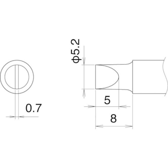 白光 こて先 5.2D型(Tcode:4004205)