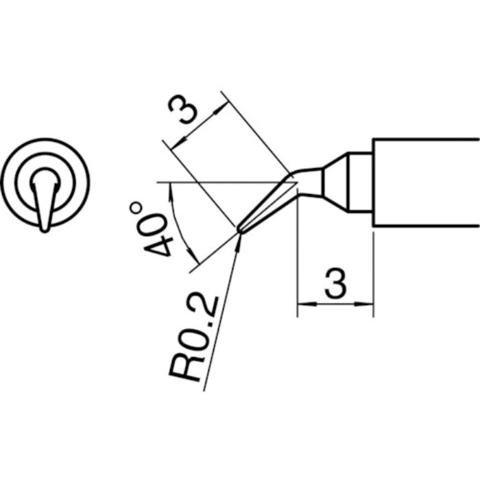 白光 こて先/J型(Tcode:7535244)