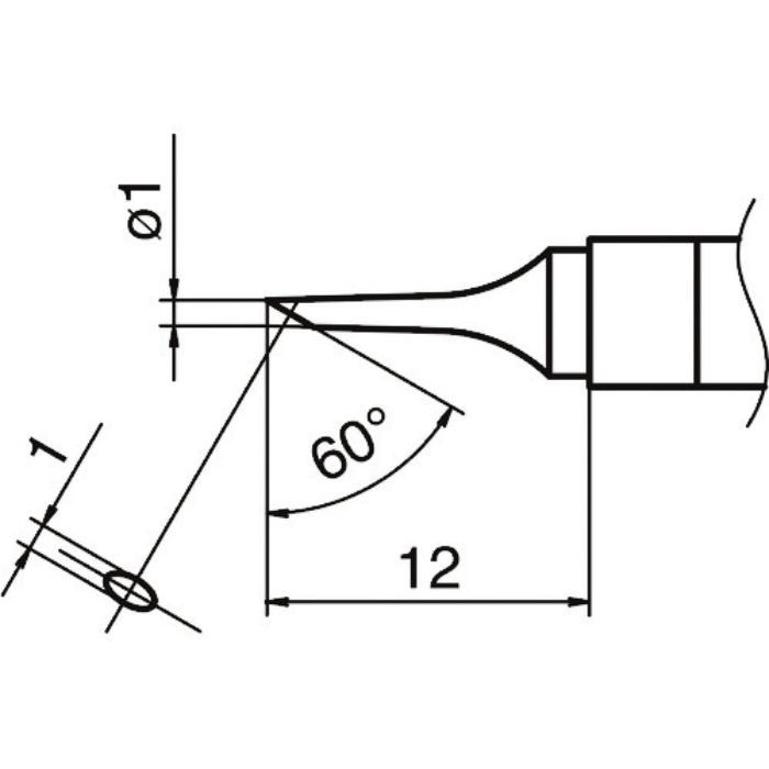 白光 こて先 1C型(Tcode:1639845)