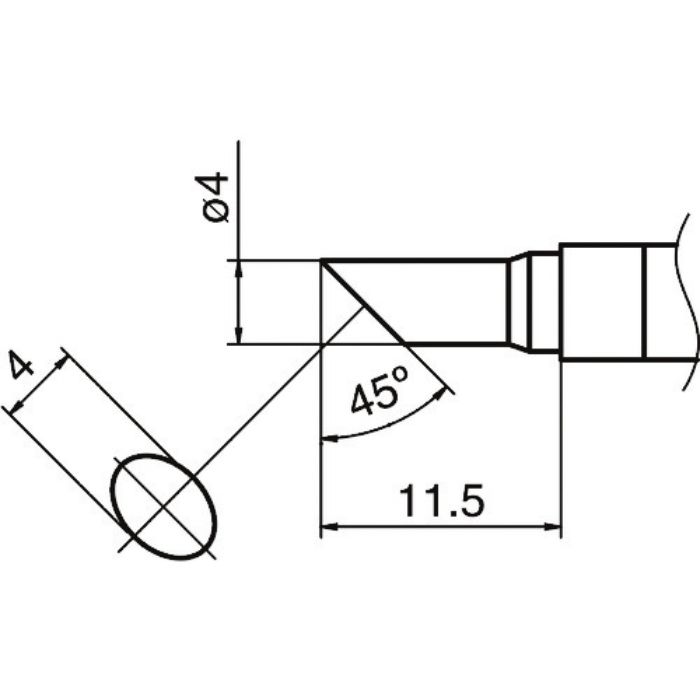 白光 こて先 4C型(Tcode:1641326)