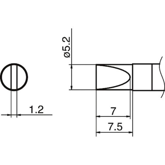 白光 こて先 5.2D型(Tcode:1641327)