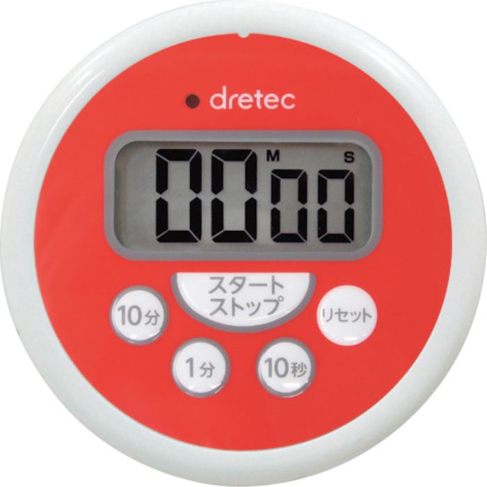 dretec 洗えるタイマー レッド(Tcode:2709876)