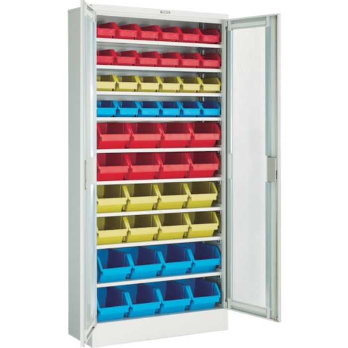 TRUSCO コンテナラックケース バンラックケース M型 両開き扉 コンテナ入 H1790(Tcode:4407997)