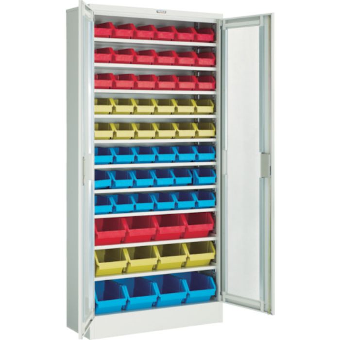 TRUSCO コンテナラックケース バンラックケース M型 両開き扉 コンテナ入 H1790(Tcode:4408021)