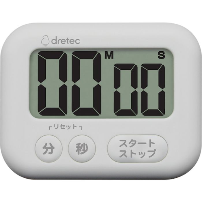 dretec 大画面タイマー「シャボン」 ホワイト(Tcode:4689491)