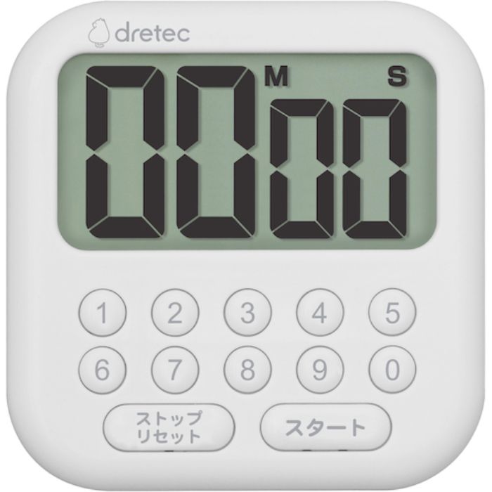 dretec 大画面タイマー「シャボン10」 ホワイト(Tcode:4690977)