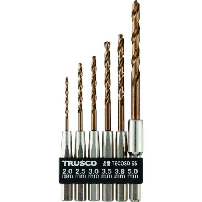 TRUSCO 六角軸コバルトドリル 6本組(Tcode:4792408)