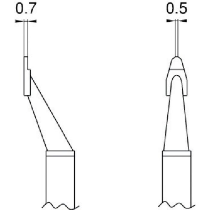 白光 こて先 CHIP 0.5C型2本入り(Tcode:4004256)