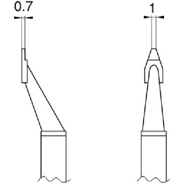 白光 こて先 CHIP 1L型2本入り(Tcode:4004264)