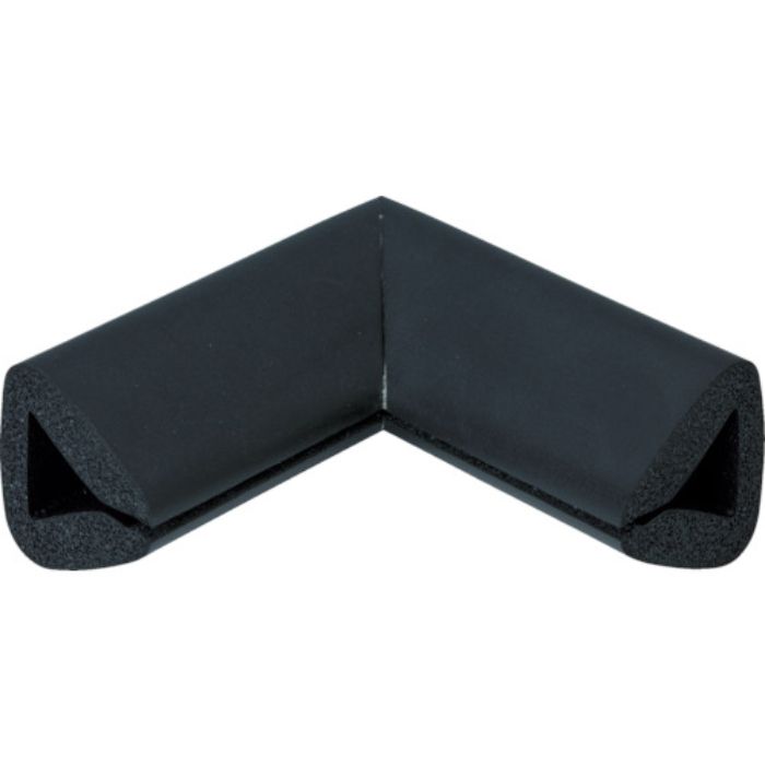 TRUSCO 安心クッション はさみこみ型 コーナー用 幅35mm ブラック(Tcode:8187053)