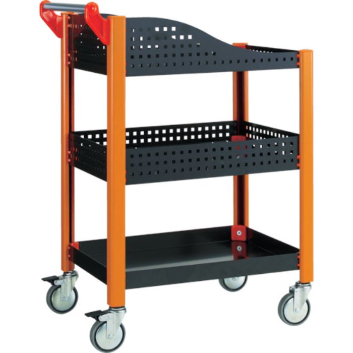 TRUSCO カスタムワゴン 浅棚1段・深型パンチ棚1段付(Tcode:3360792)