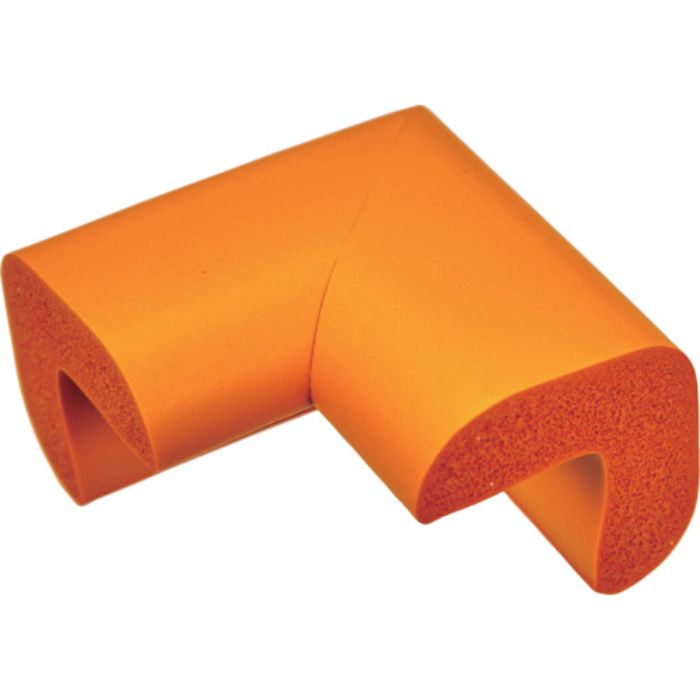 TRUSCO 安心クッション コーナー用 油面接着 細 1個入 イエロー(Tcode:7647441)