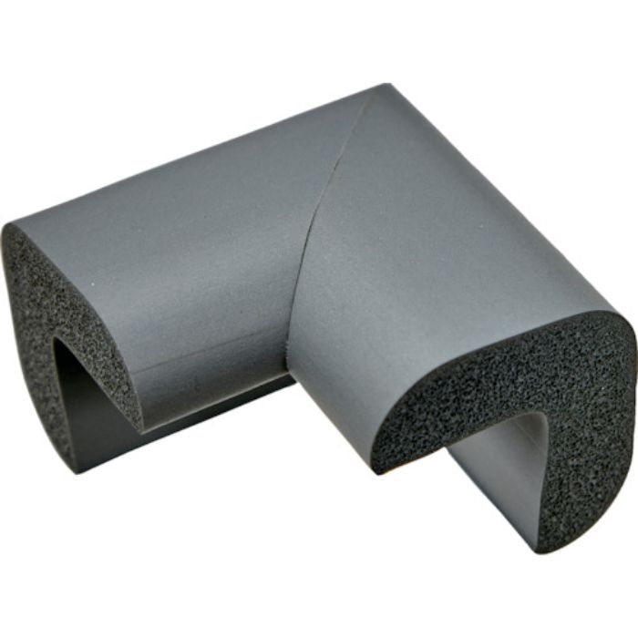 TRUSCO 安心クッション コーナー用 油面接着 極細 1個入 ライトグレー(Tcode:7647514)