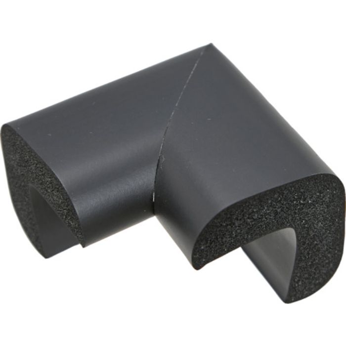 TRUSCO 安心クッション コーナー用 油面接着 極細 1個入 ブラック(Tcode:7647531)