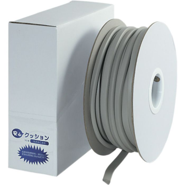 TRUSCO 安心クッションはさみこみ型ロール巻き 30m ライトグレー(Tcode:3747743)