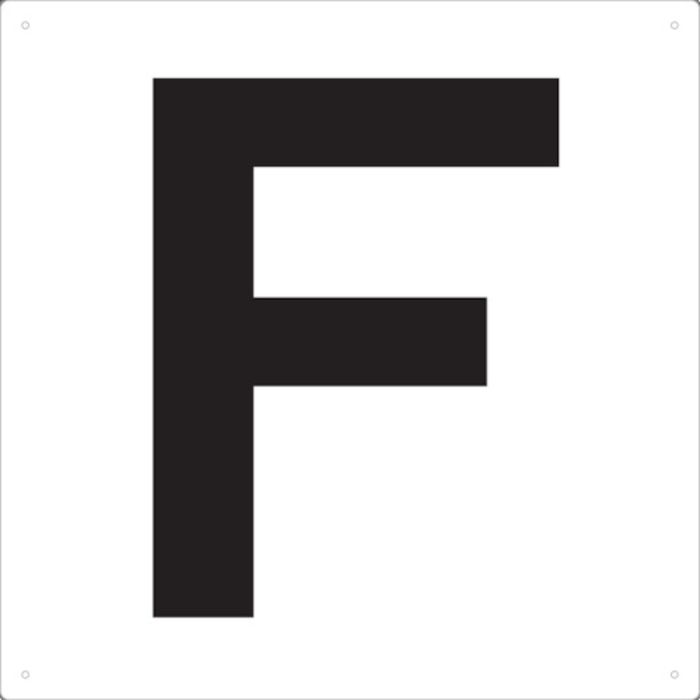TRUSCO 表示板 アルファベット「F」 420X420