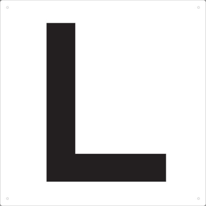 TRUSCO 表示板 アルファベット「L」 420X420