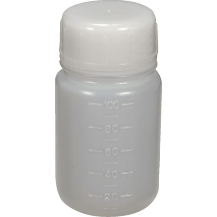 TRUSCO PEボトル丸型広口瓶(ポリエチレン製)100mL(Tcode:5587446)