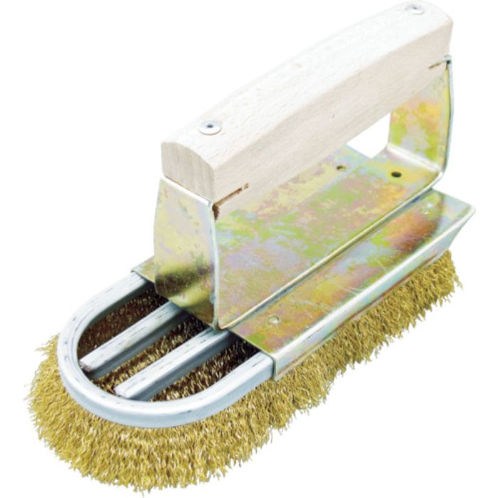 TRUSCO チャンネルブラシ ストロング D型4行 真鍮(Tcode:8551285)