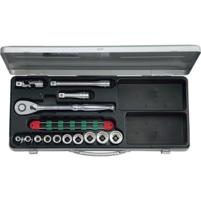 KTC 12.7sq.ソケットレンチセット(14点) 差込角12.7mm 14点セット 6角 12角(Tcode:3073483)