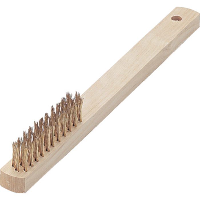 TRUSCO 木柄3行ブラシ ゴールドメッキ線(Tcode:2589290)