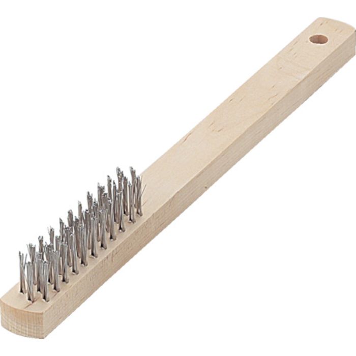 TRUSCO 木柄3行ブラシ ステンレス線(Tcode:2589281)