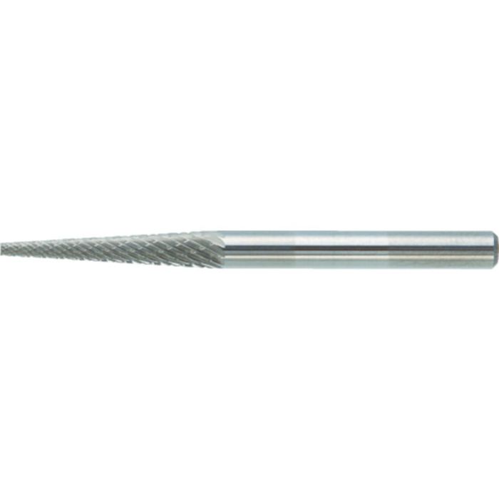 TRUSCO 超硬バー テーパー型 Φ3(14°)刃長11X軸3 シングルカット(Tcode:4364902)
