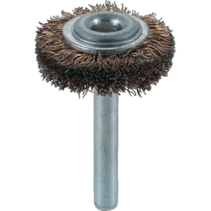 TRUSCO 軸付ホイールブラシ φ32X軸6 真鍮メッキ鋼線 線径0.25(Tcode:2590107)