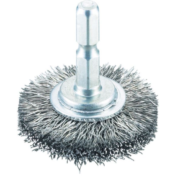 TRUSCO 軸付ホイールブラシ φ38X軸6.35 ステンレス線0.3(Tcode:3521109)