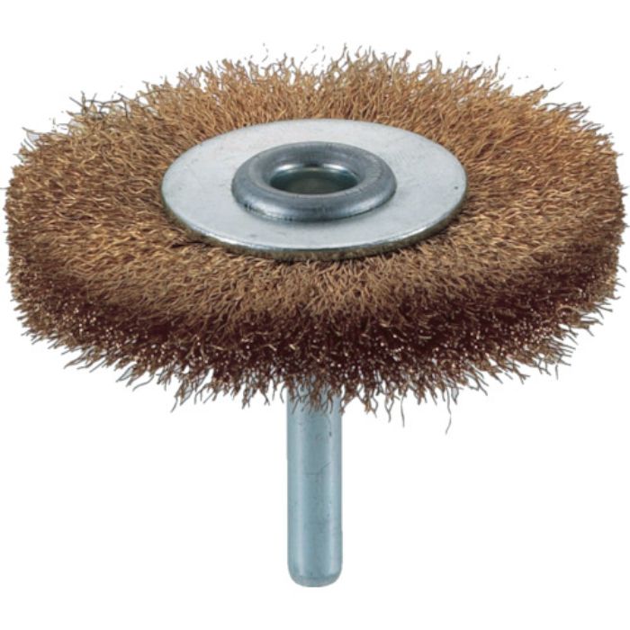 TRUSCO 軸付ホイールブラシ φ65X軸6 真鍮 線径0.15(Tcode:2619547)
