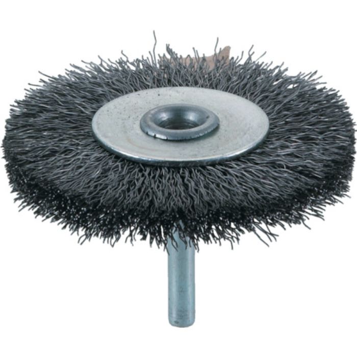 TRUSCO 軸付ホイールブラシ φ75X軸6 鋼線 線径0.3(Tcode:2619491)