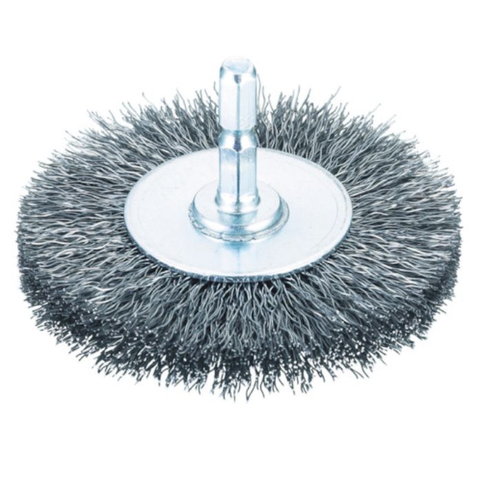 TRUSCO 軸付ホイールブラシ φ75X軸6.35 鋼線0.3(Tcode:3521087)