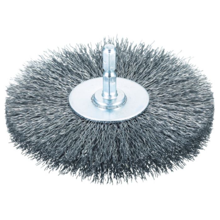 TRUSCO 軸付ホイールブラシ φ100X軸6.35 鋼線0.3(Tcode:3521044)