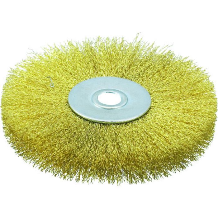 TRUSCO ホイルブラシ 100X10mm穴 真鍮線 線径0.15(Tcode:3291294)