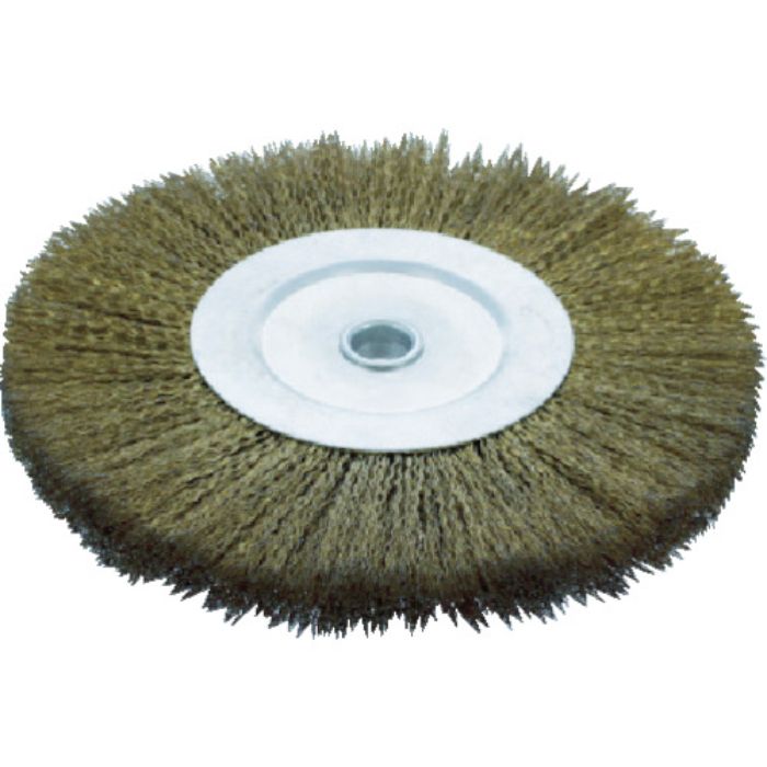 TRUSCO ホイルブラシ Φ200x15.88(16)mm穴 真鍮メッキ鋼線 線径0.35(Tcode:8567573)